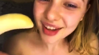 Extreme blowjob with big dildo