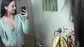 Brunette Amateur Ex Girlfriend Sucking Dick In Bathroom