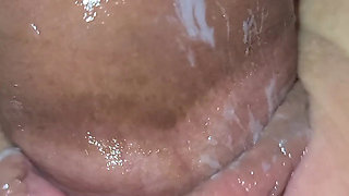 Precum on Clit with a Cream Pie and Female Orgasm
