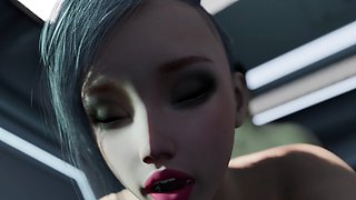 Nexus 3 3D animation fuck on space station with sexy blonde