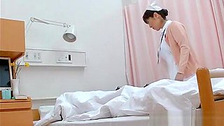 Nasty Asian nurse gets amateur stand fucking