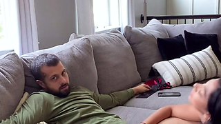 Brunette teen creampied after hardcore sex