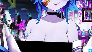 Hentai redhead gives blowjob and having sex