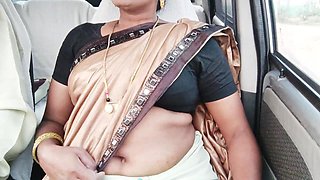 India Cal Gil Car Sex with Customer Telugu Dirty Talks.