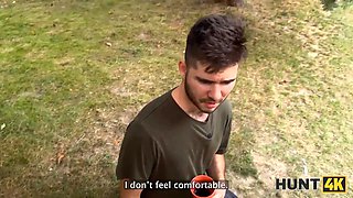Hunt4k. blonde enjoyed face-sitting and Doggy Style with hunter outdoors