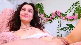 Curly Cutie Dripping From the Fuck Machine