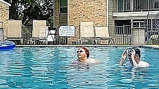 BBW Nurse Vicki Play Time in the Pool with Handsome Harry