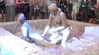 crazy mud wrestling lesbian porn clip