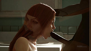 Fucked hard at the bathroom
