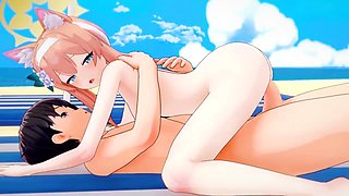 Hentai chick enjoys anal sex at the gym