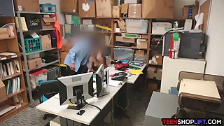 Emo teen shoplifter caught by security and then fucked