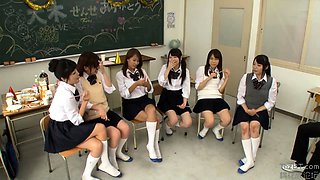 Naughty Japanese teens getting schooled in hardcore action