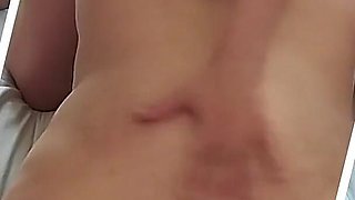 Sensual Massage of a Hot Couple with Oil on the Body. Foreplay in the Bedroom with an Amateur Couple
