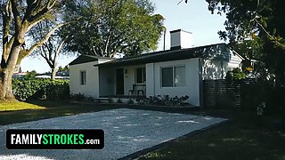 Stepfather's cock shared by naughty babes Gracie, Leana & Danny in a wild taboo threesome