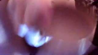 Redhead Italian teen has a wet hard orgasm with a huge dildo