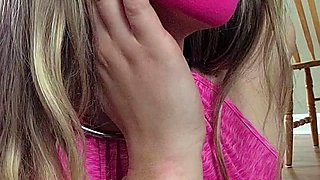 Amateur Webcam Cute Teen Plays Solo with Big Dildo