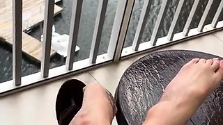 Maitresse Madelines solo foot fetish POV