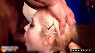 Cute Stepsister Sloppy Deepthroat Cock