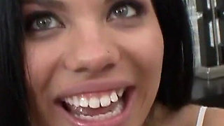 Sweet Latin teen gets fucked and creampied in her pussy