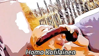 Animeted Homo Kotilainen Big Dildo Vide