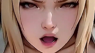 Naruto Tsunade Big-tits MILF Gangbang - DP & Bukkake Overload