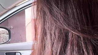 French Teacher Squirt Power Piss in My Car and Pee Walk