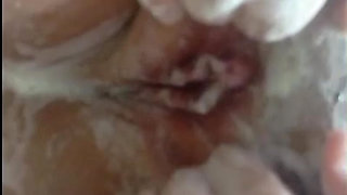 Playing in the bathroom