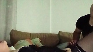 Old man playing with hot blonde milf in stockings nice wet pussy