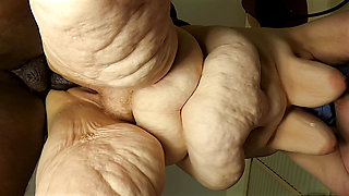 Big Fat Woman Get Fucked Real Hard, Then Old Guy Black Cock Started Pumping & Shooting Huge Loads of Cum Inside Her Juicy Pusssy