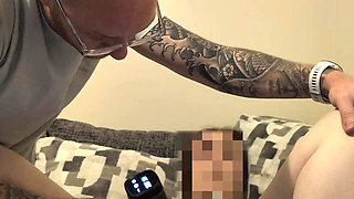 Massage gun and curved glass dildo, perfect orgasms