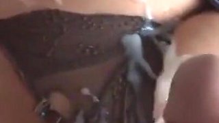 Compilation of 36 Big Cumshots on the Big Ass of 58 Year Old Stepmom, Full Milk
