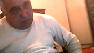 Silver Bear Daddy Mario Stroking on Webcam