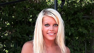 blonde teen pregnant girl has her pussy masturbated