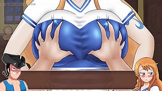 Nami's massive assets get put to the test in pirate trainer adventure by Loveskysan69real