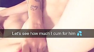 Wife Smokes and Cheats While Home Alone and Cucks Her Husband on Snapchat. Cumslut Can't Stop Cumming