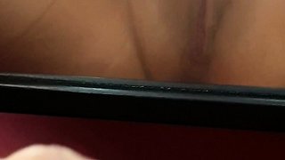 Cute curly brunette solo webcam masturbation