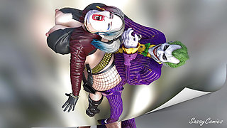 The Joker Fuck Harley Quinn - Massive Cock ANAL - sassyComics