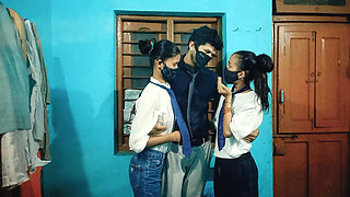 Real School Friends Preeti and Ishu Fuck with Boyfriend BBC XXX video, Desi Indian School Friends sex video, Xxxx Hindi Audio