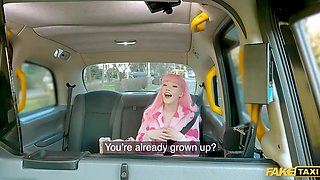 FakeTaxi Pink-Haired Slut Gets Pussy Filled with Cum