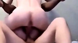 Amateur DP Threesome with Anal Gaping Girl
