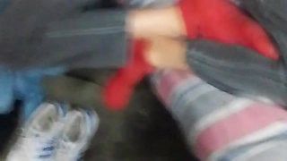 Step Daughter Jerks Her Step Dads Hard Cock to Big for Her Tiny Small Petite 18 Year Old Vergin Pussy