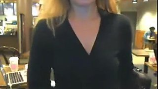 Flashing cafe: Big Tits, Amateur  Public Nudity Porn