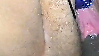 WildEnglishBBW BBC Nata4sex slapping his cock on my hary pussy hardcore fucking