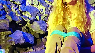 Bondage fetish solo toying hussy