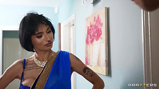 Wet Hot Indian Wedding Part 2: Danny D fucks skinny busty Desi babe Candy Scott in shower