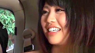 Japanese AV model gets off in a car with stranger