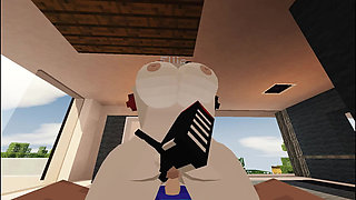 Gothic girl can't control herself and fucks me sensually  Minecraft Jenny Mod