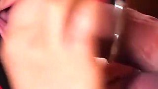 Witch Locks a Man in a Box to Suck and Jerk His Cock to Milk His Cum Into Her Mouth