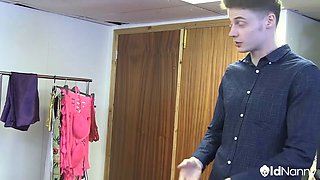 AGEDLOVE Teen Jack fucks the old actress in the dressing room