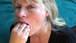 Mature Teabags, Deepthroats Thick Cock